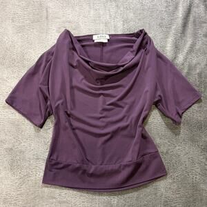 Y2k Purple Cowl A Byer Blouse